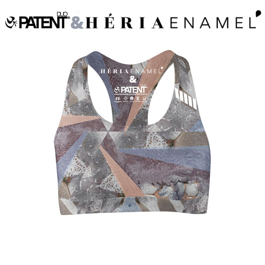 Prémium mintás Technikai jóga, pilates sportmelltartó Starpowder SM méret - PatentDuo