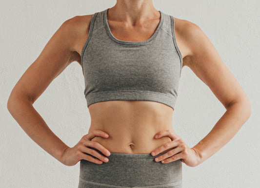 Organikus pamut sportmelltartó - Világos szürke - PatentDuo