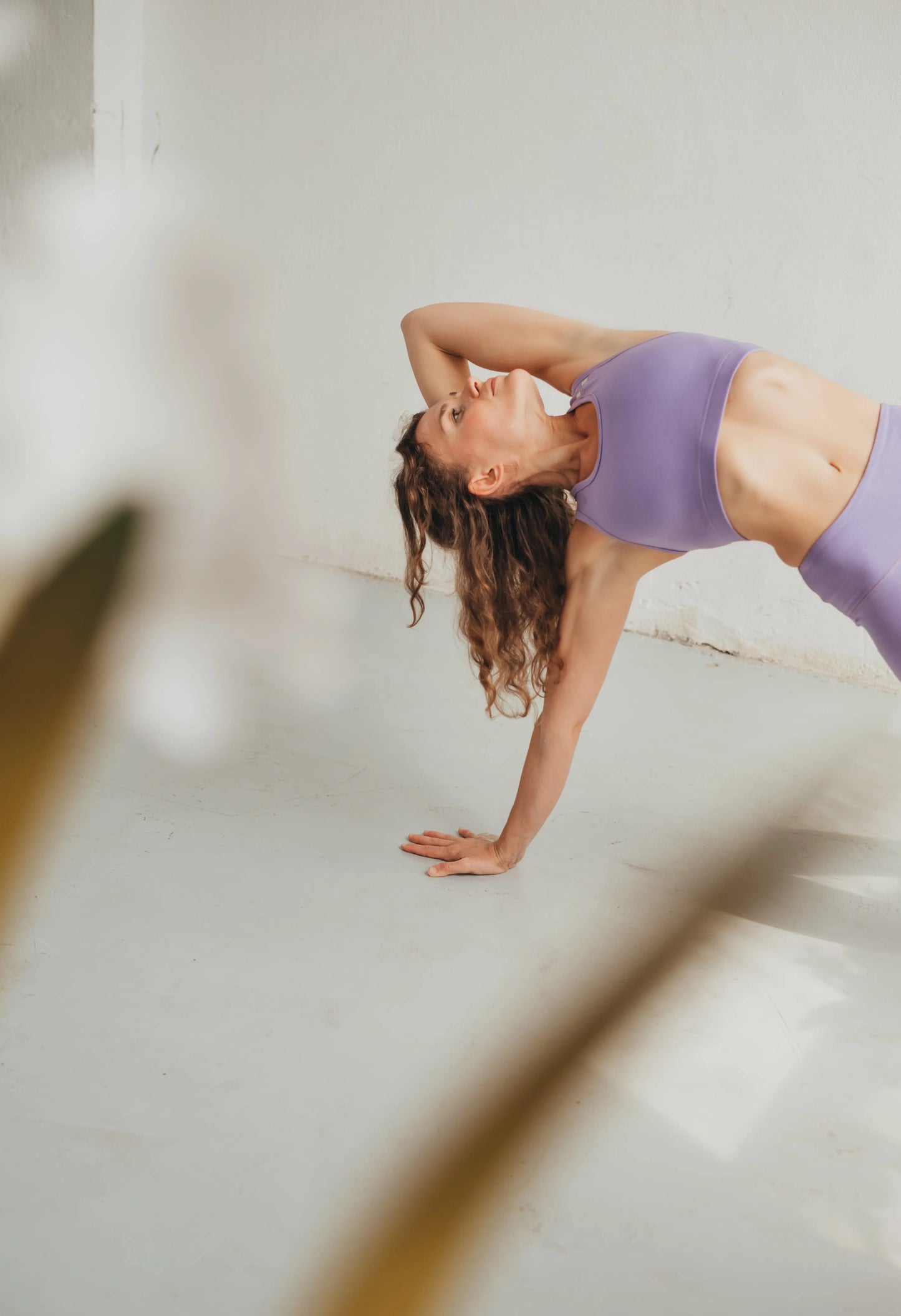 Női organikus pamut jóga- és sport leggings - Orgona - PatentDuo