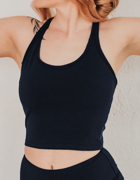 Organikus pamut női tank top - Fekete - PatentDuo