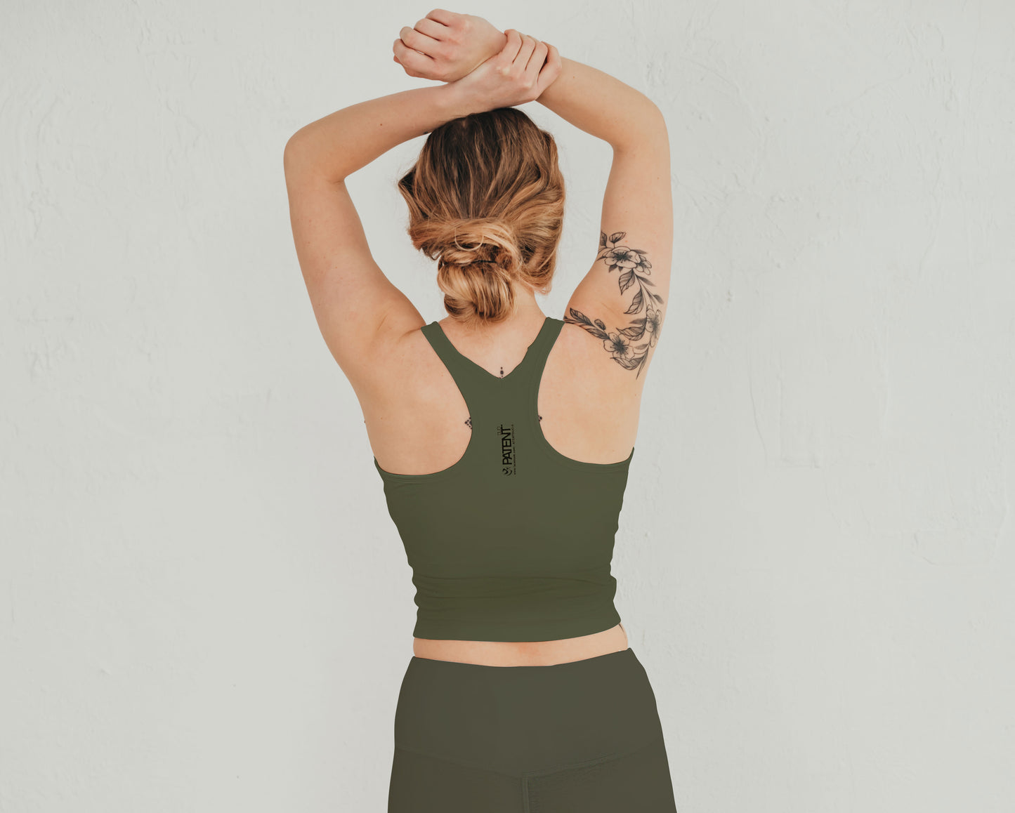 Organikus pamut női tank top - Olivazöld - PatentDuo