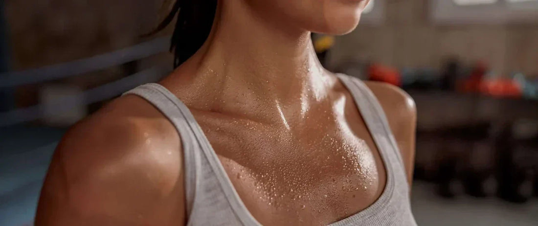 Nő szagos, izzadt ruhát visel.