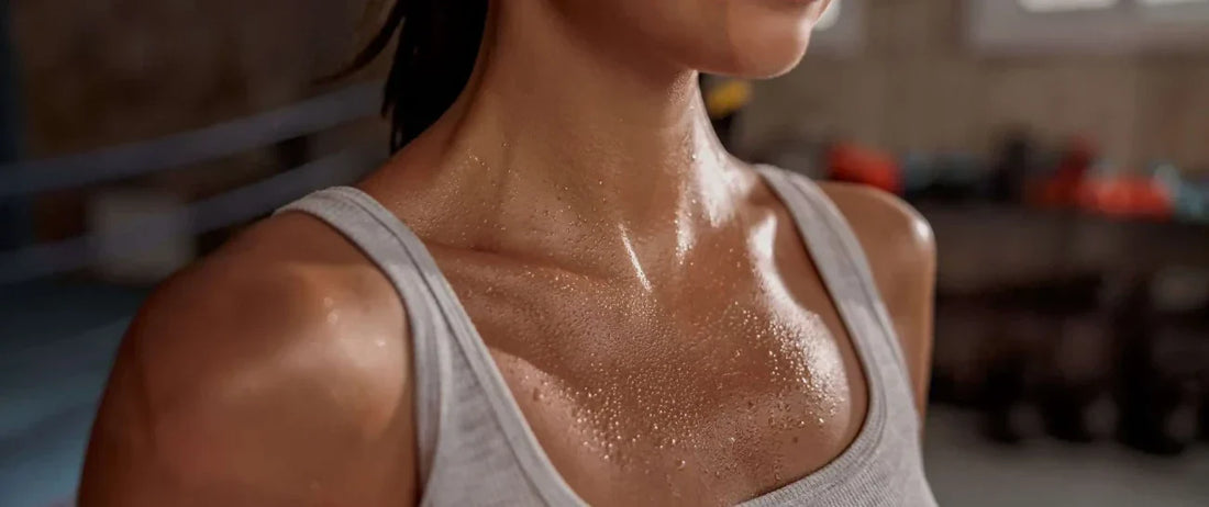 Nő szagos, izzadt ruhát visel.