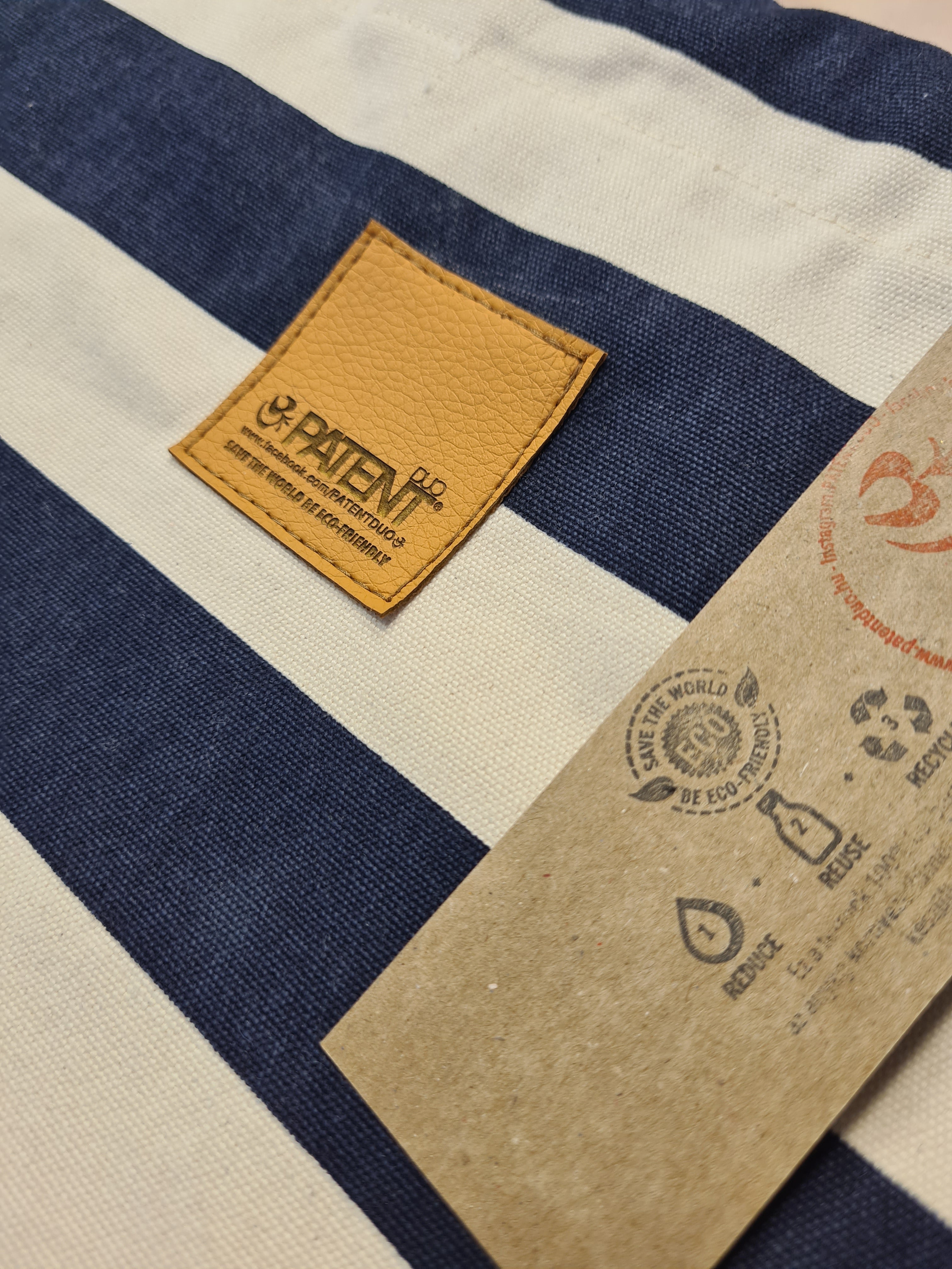 Organic gymbag - kék csíkos - PATENT DUO - PatentDuo