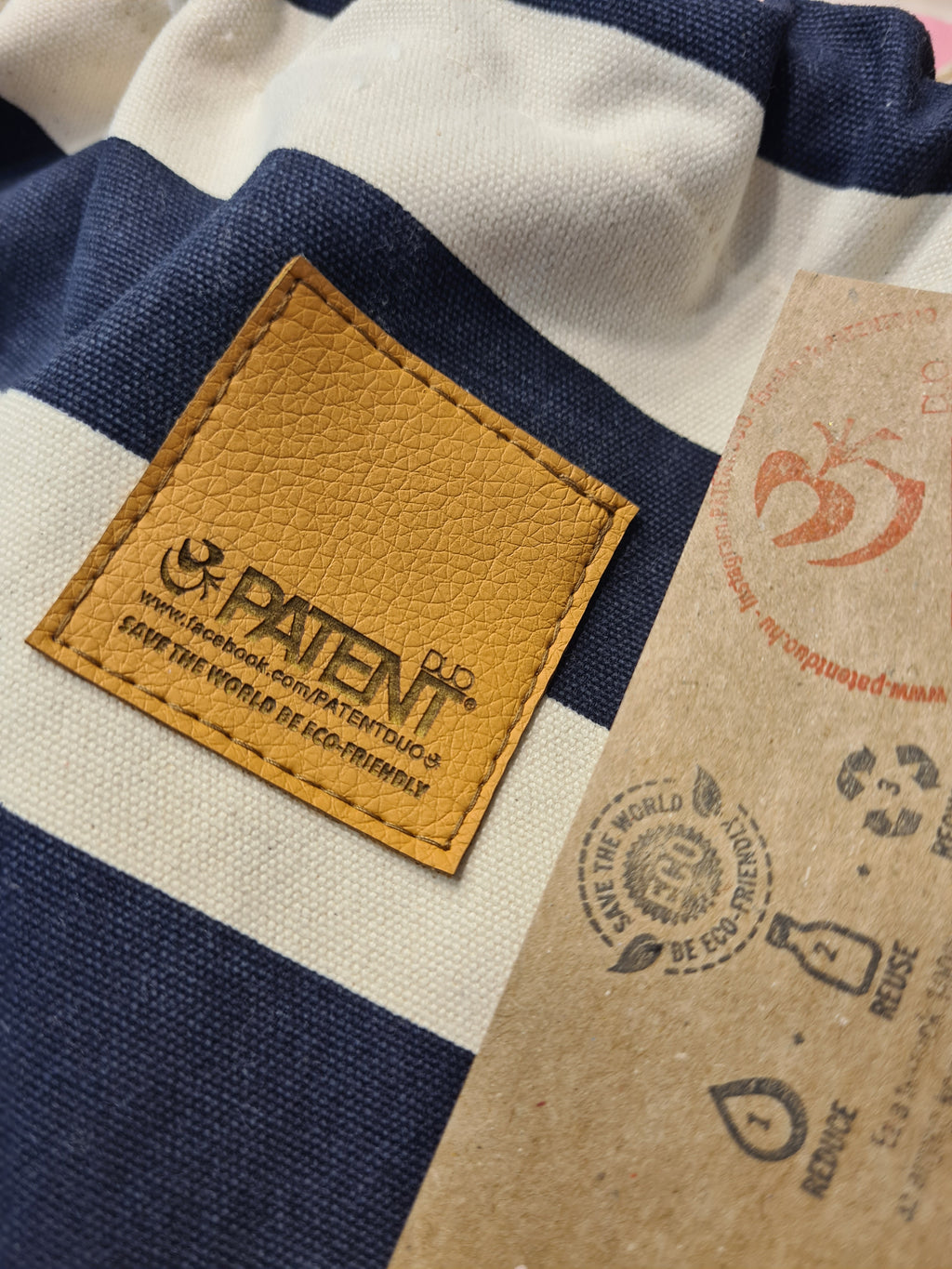 Organic gymbag - kék csíkos - PATENT DUO - PatentDuo