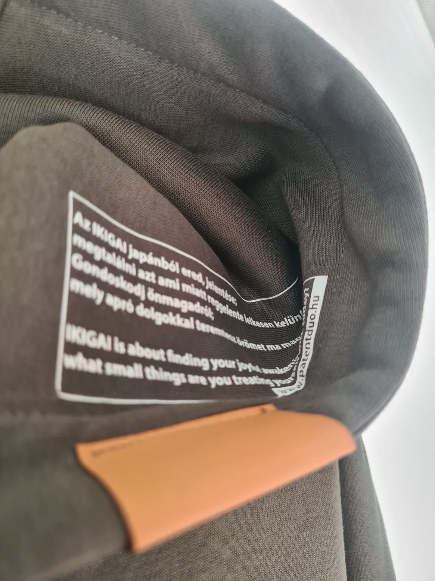 Kapucnis-Hooded jóga / streetwear jóga, pilates pulóver IKIGAI OLIVA