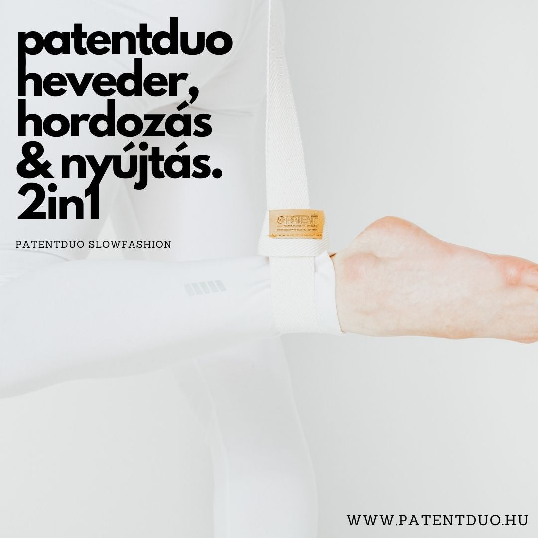 PATENTDUO 2in1 - jóga heveder és matractartó együtt NATUR – natur