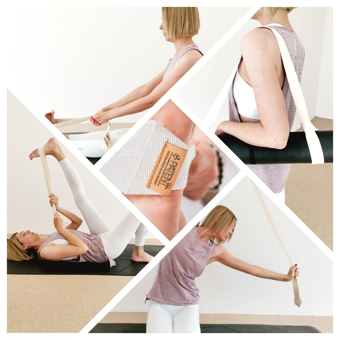 PATENTDUO 2in1 - jóga heveder és matractartó együtt RECYCLING fonalból - PatentDuo