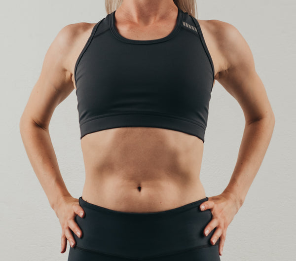 Prémium Technikai sportmelltartó FEKETE - PatentDuo – Fekete