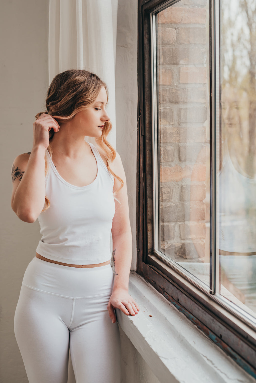 Prémium Technikai tank top - FEHÉR – Fehér