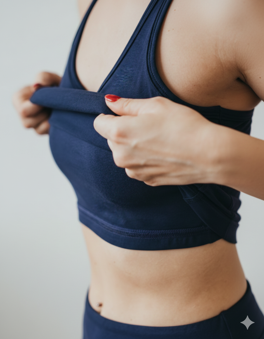 Organikus pamut női tank top - Kék