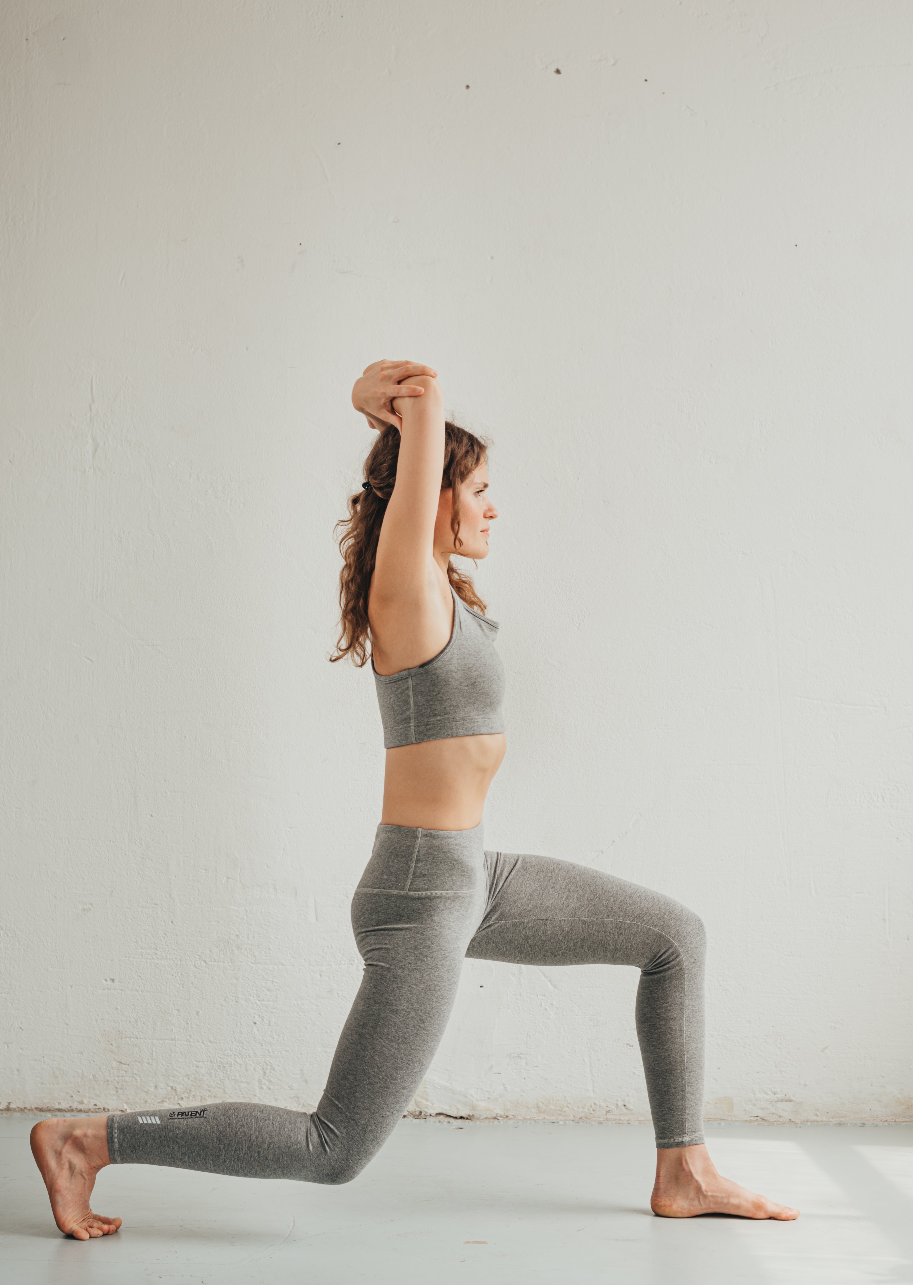 Világos-Szürke organikus pamut overál cica nadrág leggings szet joga pilatesre gym io pamut jógázik