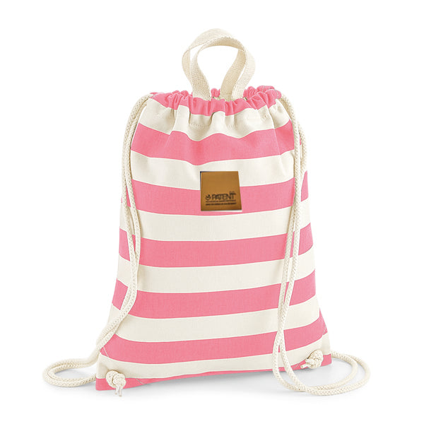 Organic gymbag - púder csíkos - PATENT DUO - PatentDuo