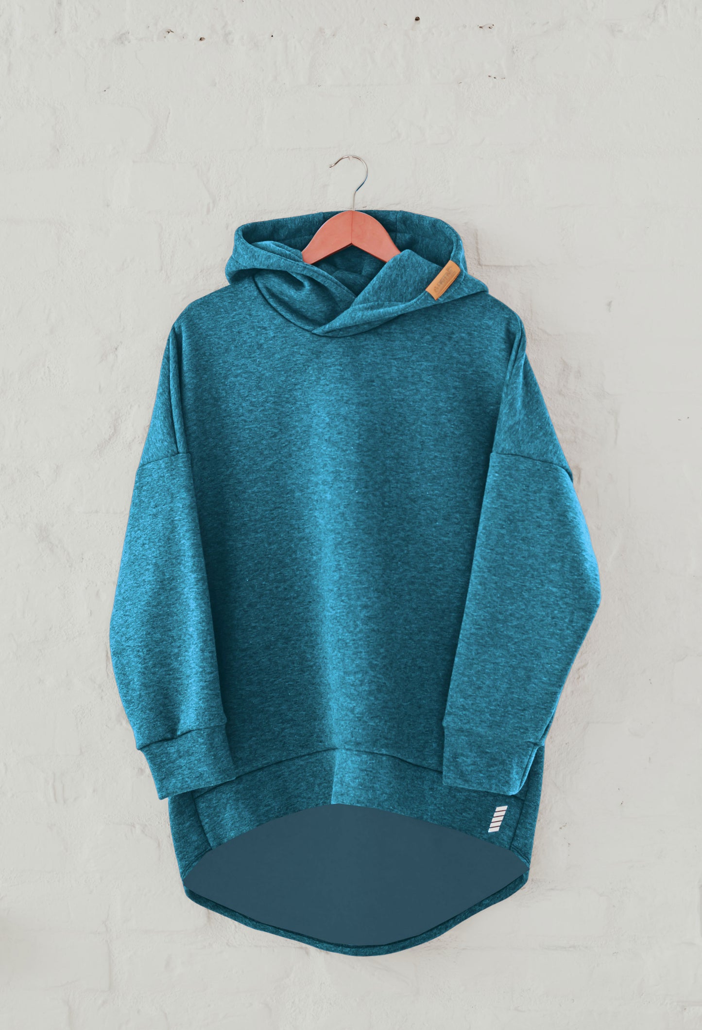 Patentduo soft-touch pulóver - Petrol