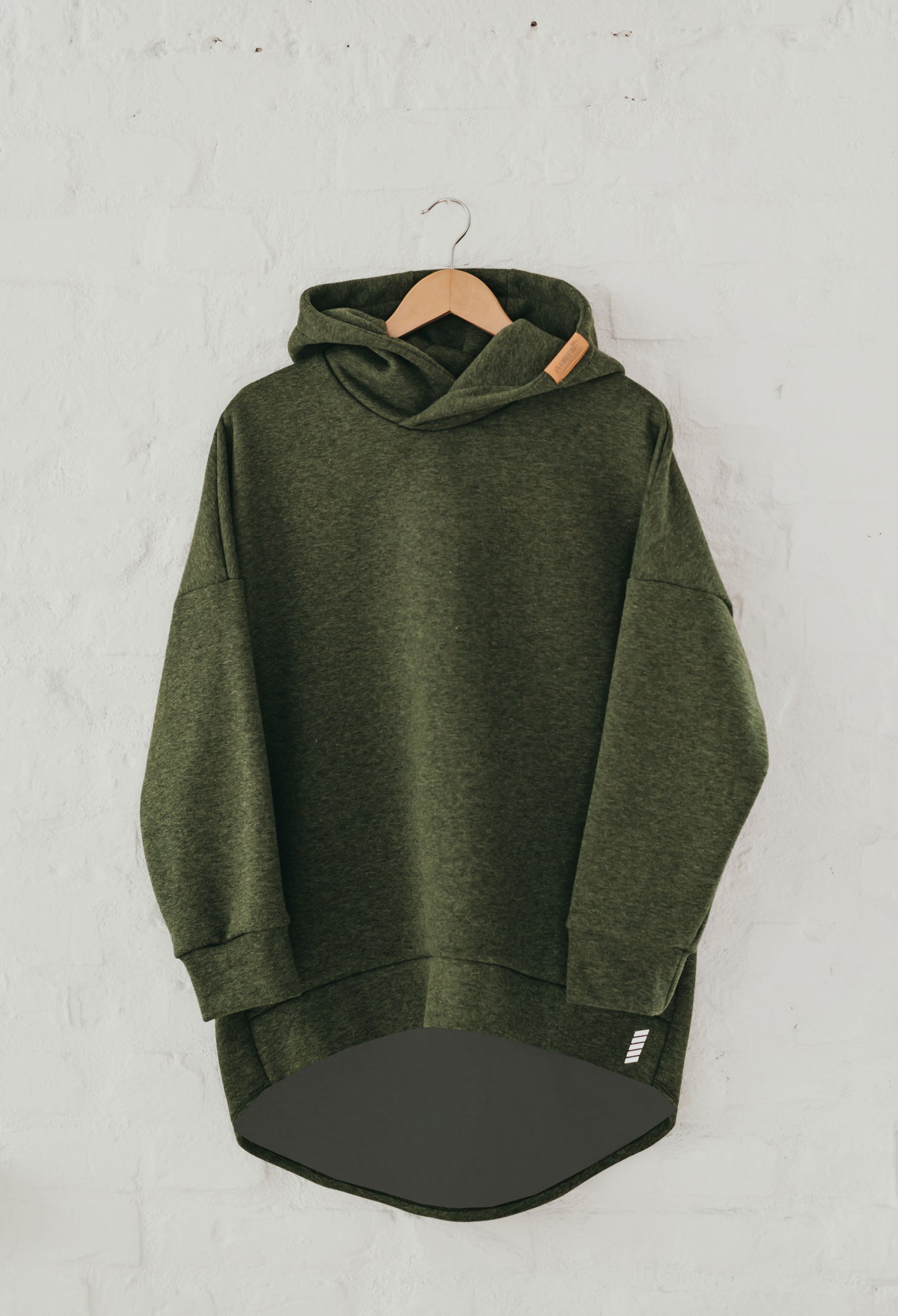 Kapucnis-Hooded jóga / streetwear jóga, pilates pulóver IKIGAI OLIVA