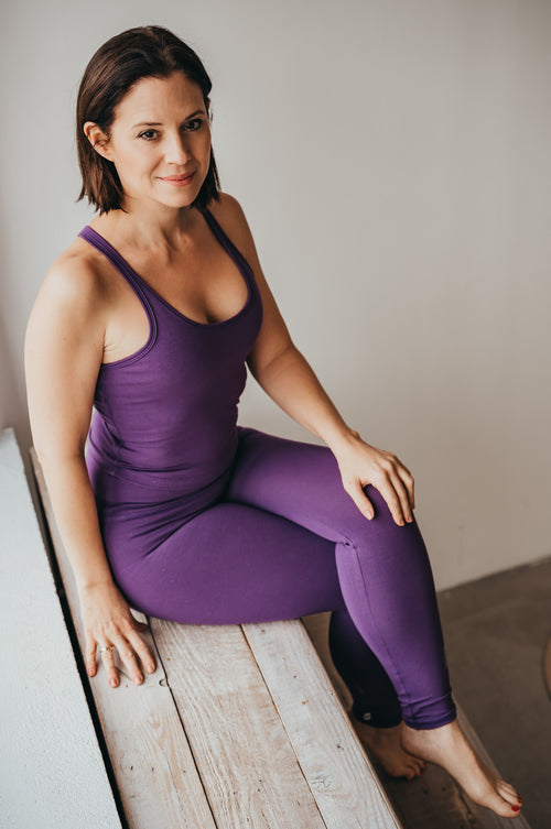 Bíbor Organikus pamut leggings szinetárdóra