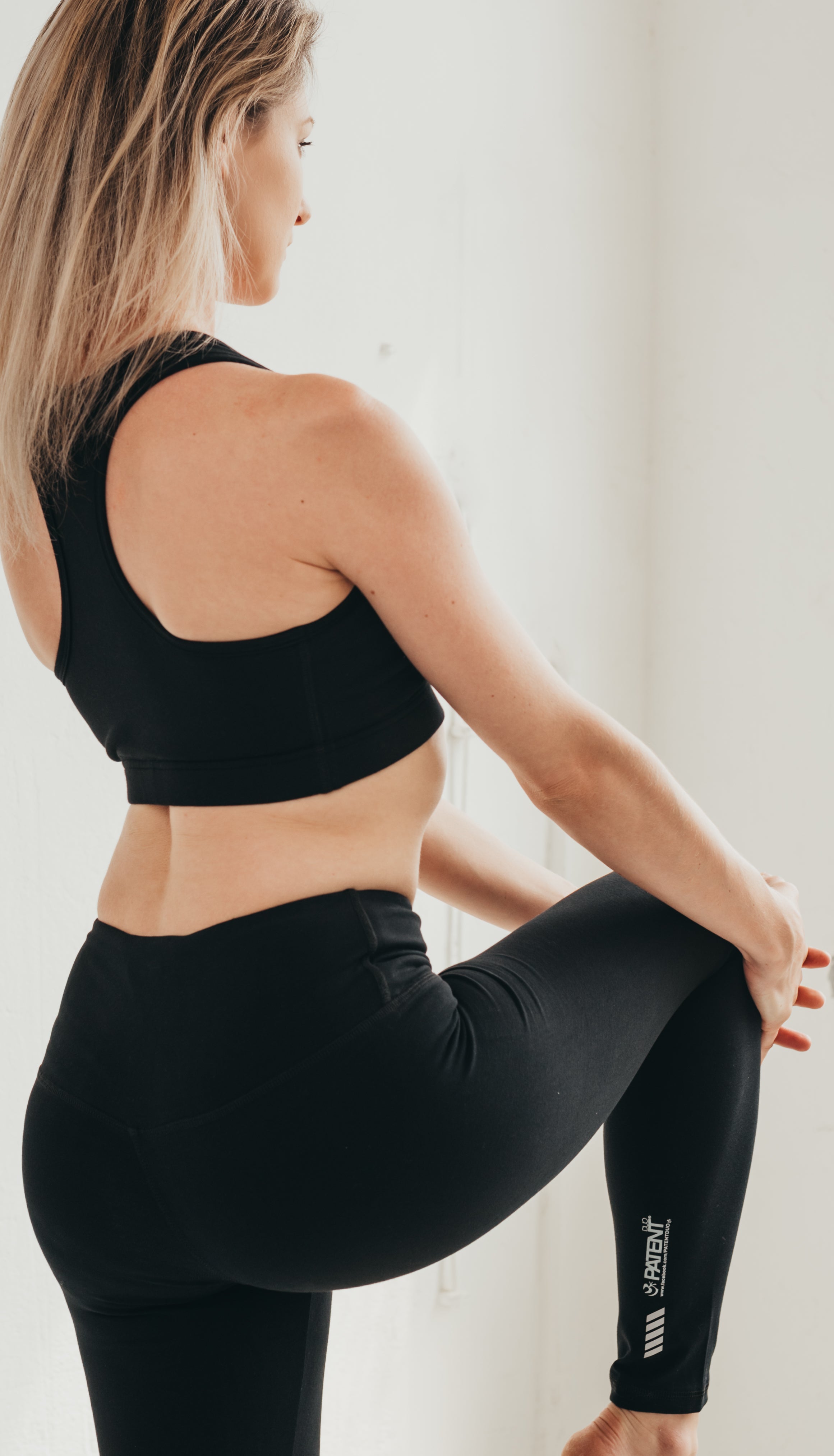 Fekete  organikus pamut cica nadrág leggings szet joga pilatesre