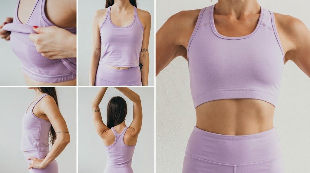 Orgona pamut jóga tanktop melltartó együtt