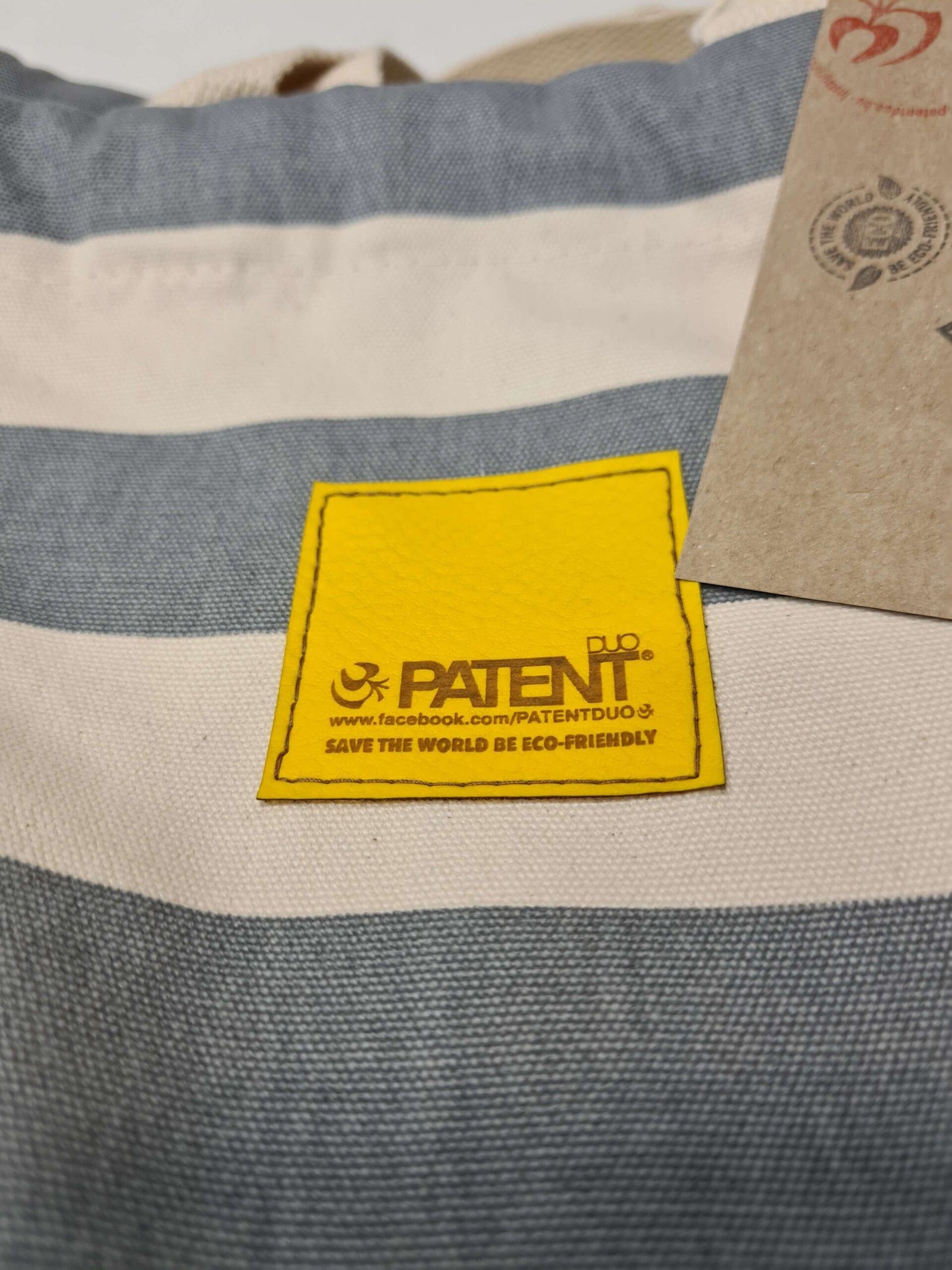 Organic gymbag - szürke csíkos - PATENT DUO