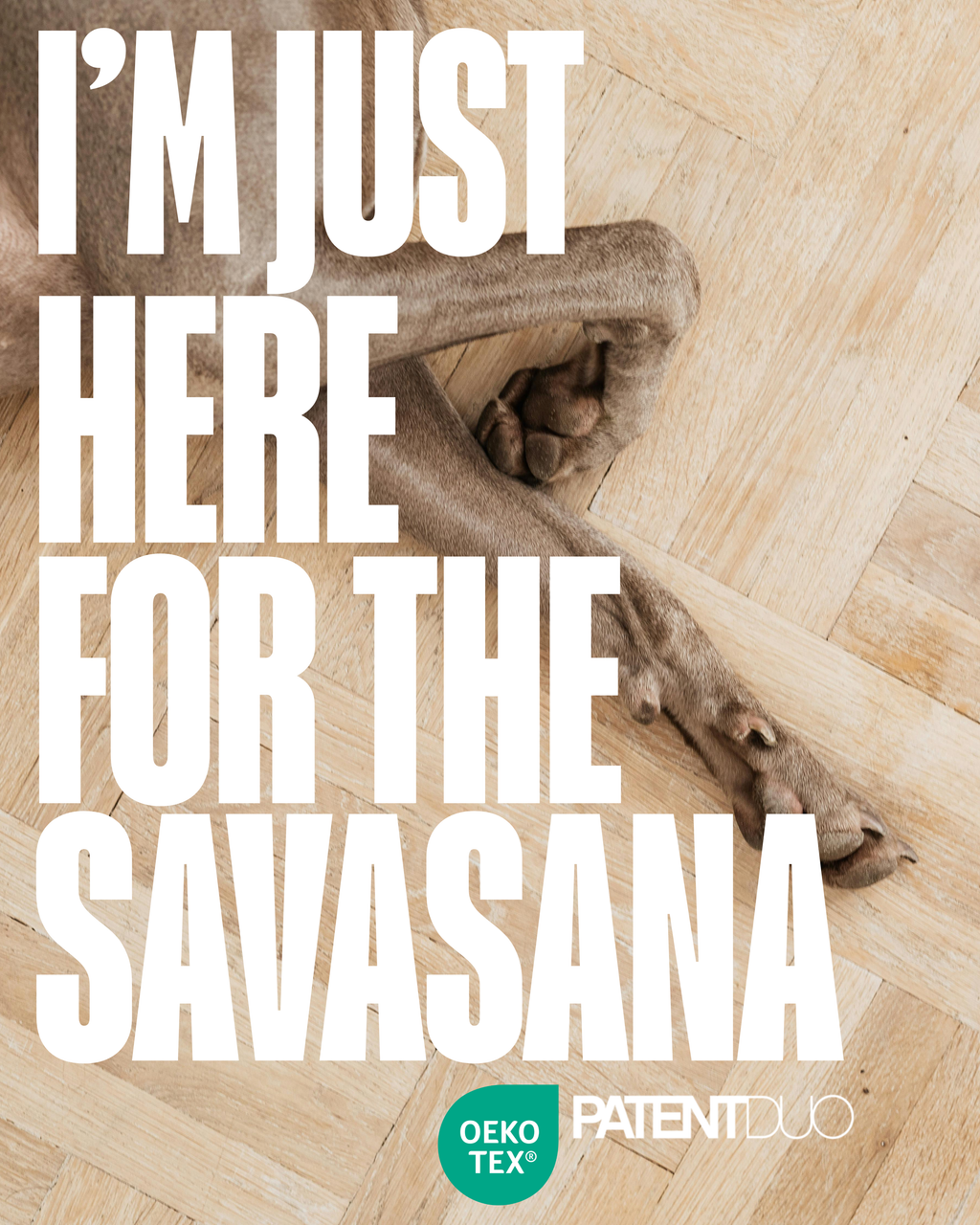 ICH BIN NUR WEGEN DER SAVASANA HIER – Premium-Baumwoll-Einkaufstasche